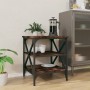Mesa auxiliar madera contrachapada roble ahumado 40x42x50 cm
