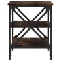 Mesa auxiliar madera contrachapada roble ahumado 40x42x50 cm