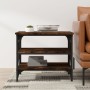 Mesa auxiliar madera contrachapada roble ahumado 55x38x45 cm