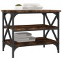 Mesa auxiliar madera contrachapada roble ahumado 55x38x45 cm
