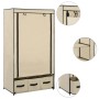 Armario de tela color crema 87x49x159 cm