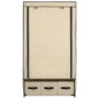 Armario de tela color crema 87x49x159 cm