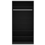 Armario de madera contrachapada negro 100x50x200 cm