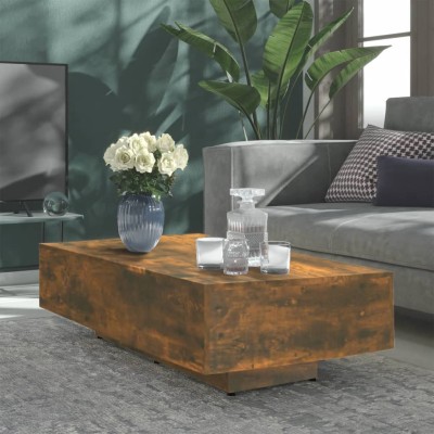 Mesa de centro madera de ingeniería roble ahumado 100x49,5x31cm