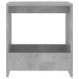 Mesa auxiliar de madera contrachapada gris hormigón 50x26x50 cm
