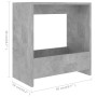Mesa auxiliar de madera contrachapada gris hormigón 50x26x50 cm