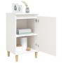 Mesitas de noche 2 uds madera blanco brillante 40x35x70 cm