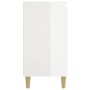 Mesitas de noche 2 uds madera blanco brillante 40x35x70 cm