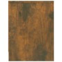 Mesita de noche madera contrachapada roble ahumado 40x30x40 cm