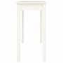 Mesa consola de madera maciza de pino blanco 110x40x75 cm