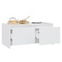 Mesa de centro madera contrachapada blanco 90x50x41,5 cm