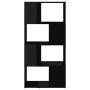 Estantería/divisor de espacios negro brillo 60x24x124,5 cm