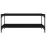 Mesa de centro de madera contrachapada negro 100x50x40 cm