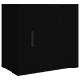 Mesitas de noche de pared 2 uds negro 50x30x47 cm