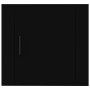 Mesitas de noche de pared 2 uds negro 50x30x47 cm