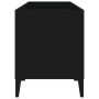 Mueble para discos madera contrachapada negro 74,5x38x48 cm
