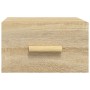 Mesitas de noche de pared 2 uds color roble Sonoma 35x35x20 cm