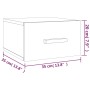 Mesitas de noche de pared 2 uds color roble Sonoma 35x35x20 cm