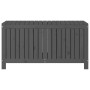 Caja de almacenaje jardín madera de pino gris 121x55x64 cm