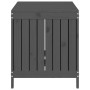 Caja de almacenaje jardín madera de pino gris 121x55x64 cm