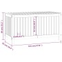 Caja de almacenaje jardín madera de pino gris 121x55x64 cm