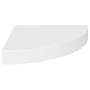 Estante flotante de esquina 2 uds MDF blanco 25x25x3,8 cm