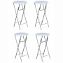 Mesas altas plegables 4 unidades MDF blancas