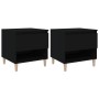 Mesitas de noche 2 uds contrachapada negro 50x46x50 cm