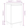 Mesitas de noche 2 uds madera contrachapada negro 40x35x70 cm