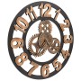 Reloj de pared de metal dorado y negro 58 cm