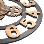 Reloj de pared de metal dorado y negro 58 cm