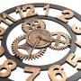 Reloj de pared de metal dorado y negro 58 cm