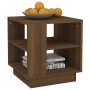 Mesa de centro madera de ingeniería roble marrón 40x40x43 cm