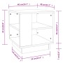 Mesa de centro madera de ingeniería roble marrón 40x40x43 cm