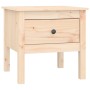 Mesa auxiliar 2 unidades de madera maciza de pino 50x50x49 cm