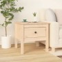 Mesa auxiliar 2 unidades de madera maciza de pino 50x50x49 cm