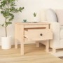 Mesa auxiliar 2 unidades de madera maciza de pino 50x50x49 cm