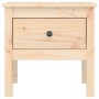 Mesa auxiliar 2 unidades de madera maciza de pino 50x50x49 cm