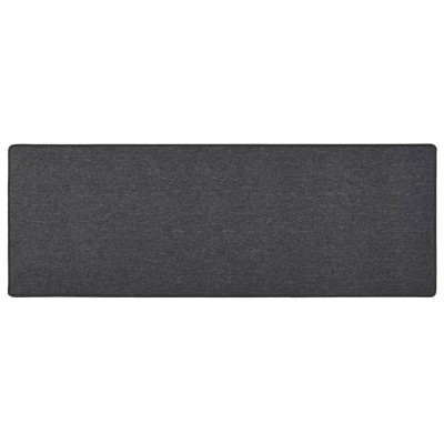 Alfombra de pasillo gris antracita 80x250 cm