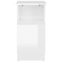 Mesa auxiliar madera contrachapada blanco brillante 36x30x56 cm