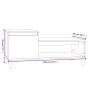Mesa de centro madera contrachapada blanco brillo 100x50x45 cm