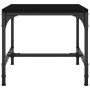 Mesa de centro madera contrachapada negra 50x50x35 cm