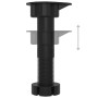 Armario inferior cajón cocina madera ingeniería negro 60x46x81,5cm