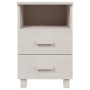 Mesitas de noche 2 uds HAMAR pino macizo blanco 40x35x62 cm