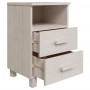 Mesitas de noche 2 uds HAMAR pino macizo blanco 40x35x62 cm