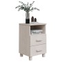 Mesitas de noche 2 uds HAMAR pino macizo blanco 40x35x62 cm