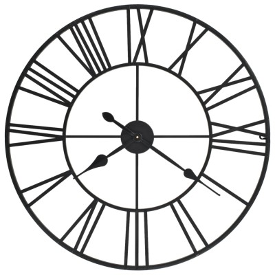 Reloj de pared vintage movimiento cuarzo metal 80 cm XXL