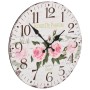 Reloj de pared vintage con flores 30 cm