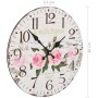 Reloj de pared vintage con flores 30 cm