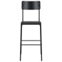 Taburetes de cocina 2 uds madera contrachapada y acero negro